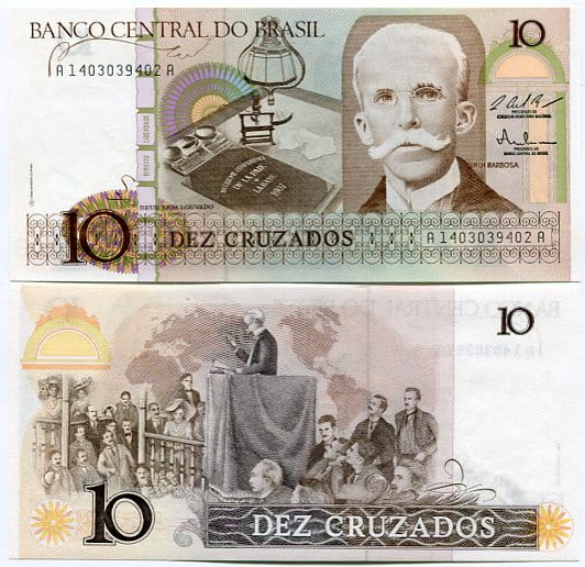 Brazylia 10 Cruzados 1986 r. UNC