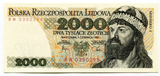 Banknot Polska 2 000 Złotych 1982 r. CE