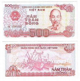 Wietnam 500 Dong 1988 r. UNC