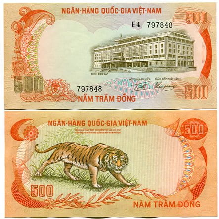 Wietnam 500 Dong 1972 r. UNC