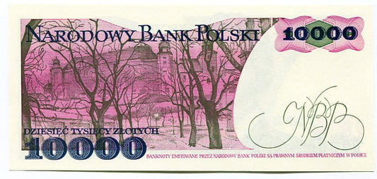 Banknot Polska 10 000 Złotych 1988 r. AG
