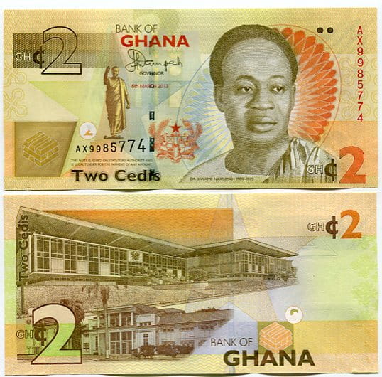 Ghana 2 Cedi 2010 r. UNC