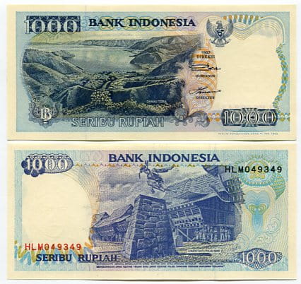 Indonezja 1000 Rupiah 1992 r. UNC