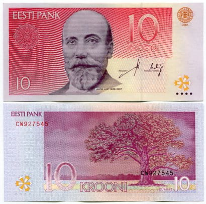 Estonia 10 Koron 2007 r. UNC