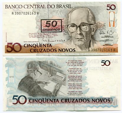 Brazylia 50 Cruzados 1990 r. UNC