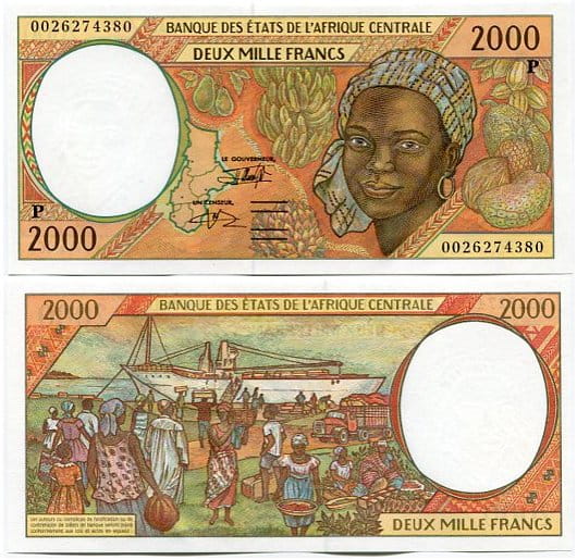 Czad 2000 Francs 2000 r. UNC