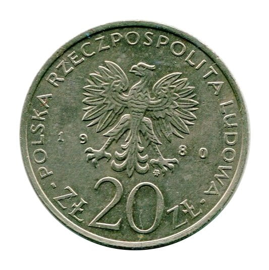 20 złotych Igrzyska XXII Olimpiady 1980 r.