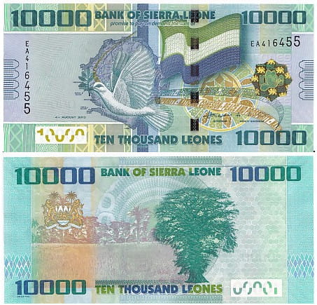 Sierra Leone 10000 Leones 2013 r. UNC