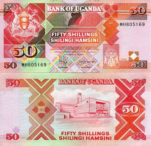 Uganda 50 szylingów 1998 r. UNC