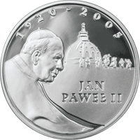 10 zł Ag Papież Jan Paweł II