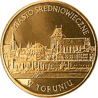 2 zł Zabytki kultury materialnej w Polsce - Miasto średniowieczne w Toruniu