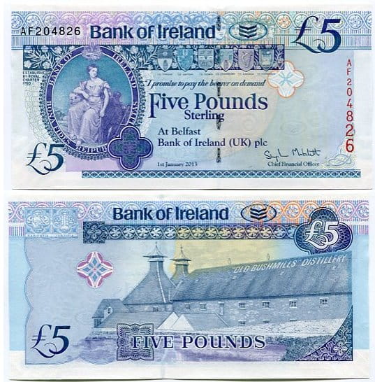 Irlandia Północna 5 Funtów 2013 r. UNC