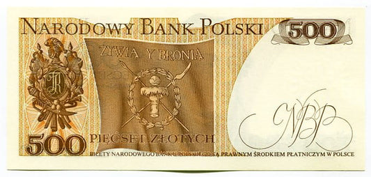 Banknot Polska 500 zł 1982 r. FZ