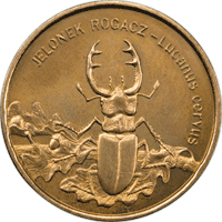 2 zł Zwierzęta świata - Jelonek rogacz (łac. Lucanus cervus)