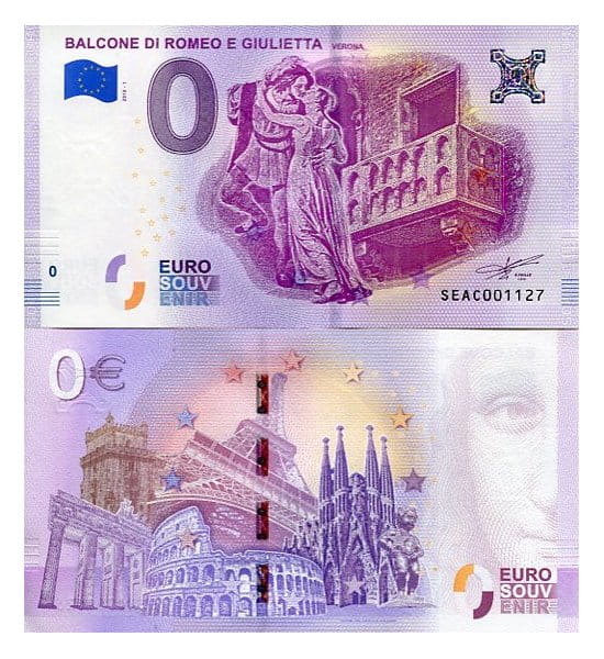 Banknot 0 Euro Włochy - Balcone Di Romeo Giulietta