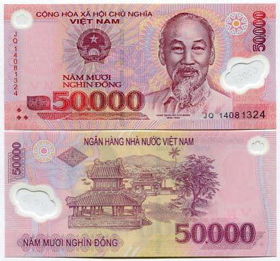 Wietnam 50 000 Dong 2012 r. Polimer UNC