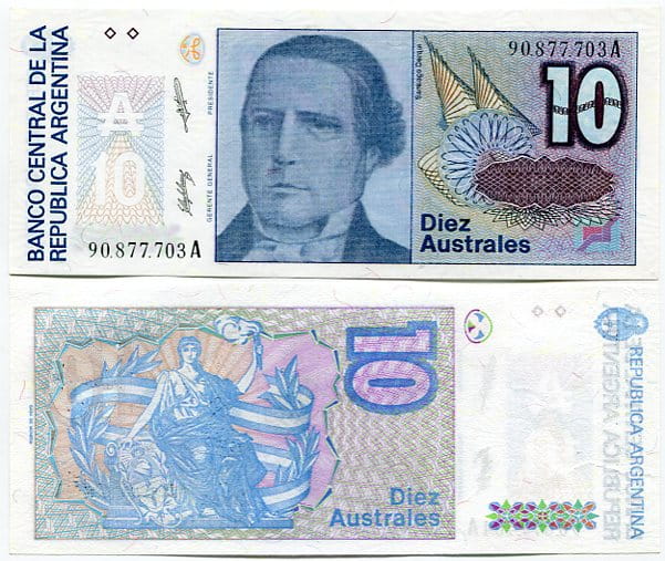 Argentyna 10 Australes 1987 r. UNC