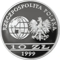 10 zł Ag Polscy podróżnicy i badacze 100. rocznica śmierci Ernesta Malinowskiego 1999 r.