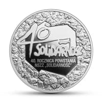10 zł Ag 40. rocznica powstania NSZZ „Solidarność” 2020 r.