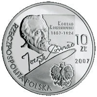 10 zł Ag Konrad Korzeniowski Joseph Conrad 2007 r.