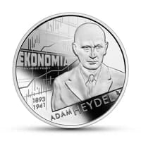 10 zł Ag Wielcy polscy ekonomiści – Adam Heydel 2021 r.