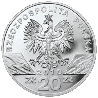 20 zł Ag Zwierzęta świata - Podkowiec mały 2010 r.