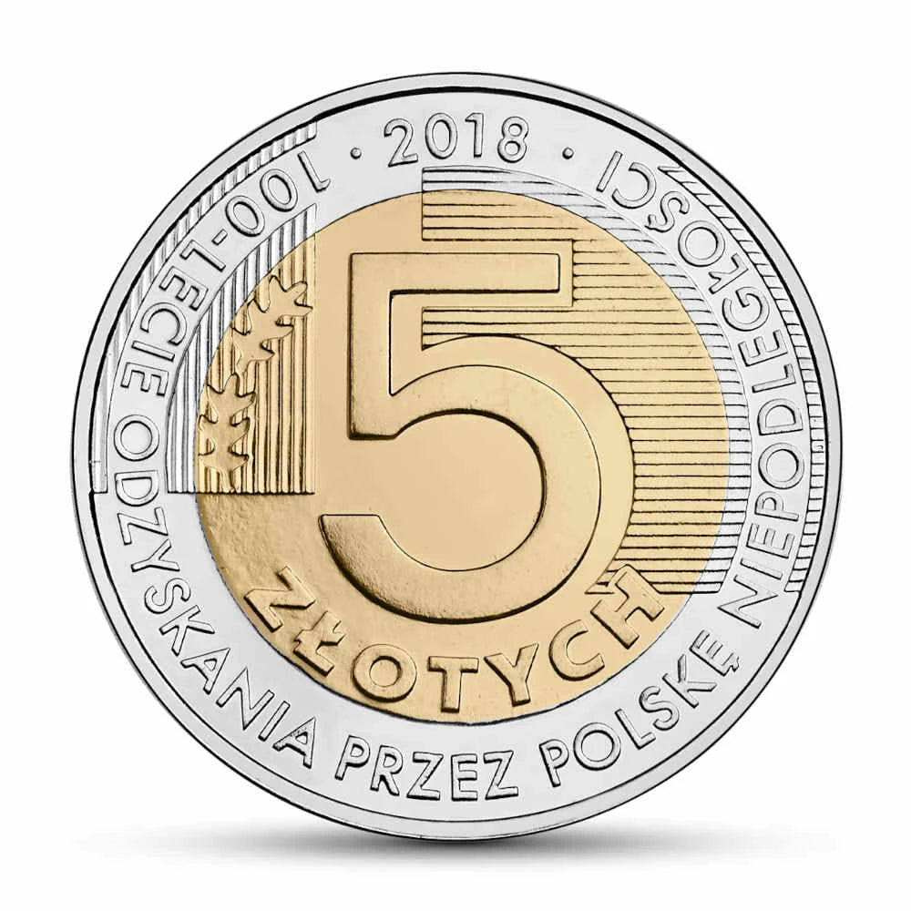 5 zł Odkryj Polskę 2018 r. - 100-lecie odzyskania przez Polskę niepodległości