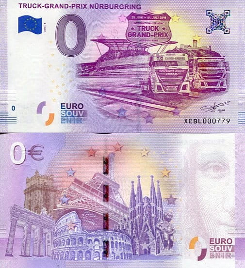 Banknot 0 Euro Niemcy - Truck Grand Prix Nurburgring