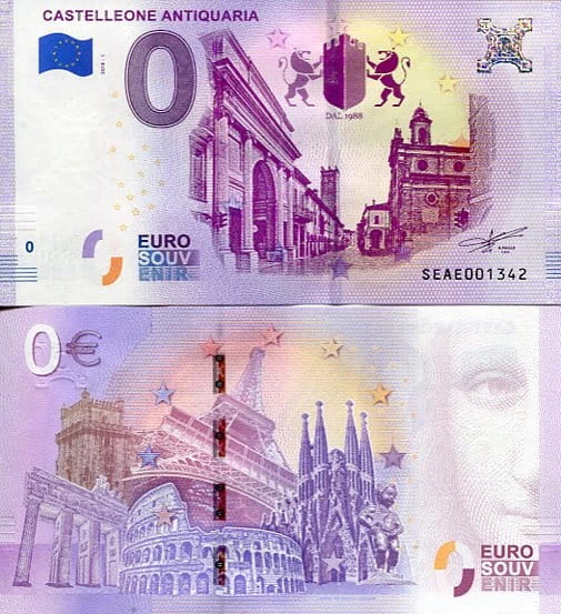 Banknot 0 Euro Włochy - Castelleone Antiquaria