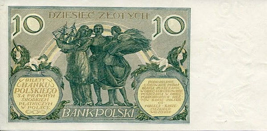 Banknot Polska 10 Złotych 1929 r. FI