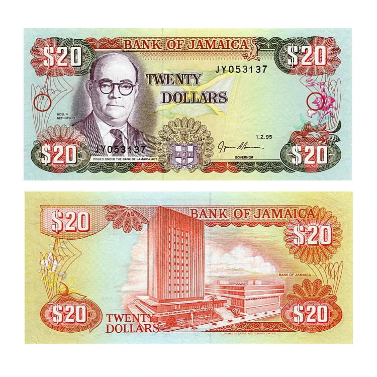 Jamajka 20 Dollars 1995 r. UNC