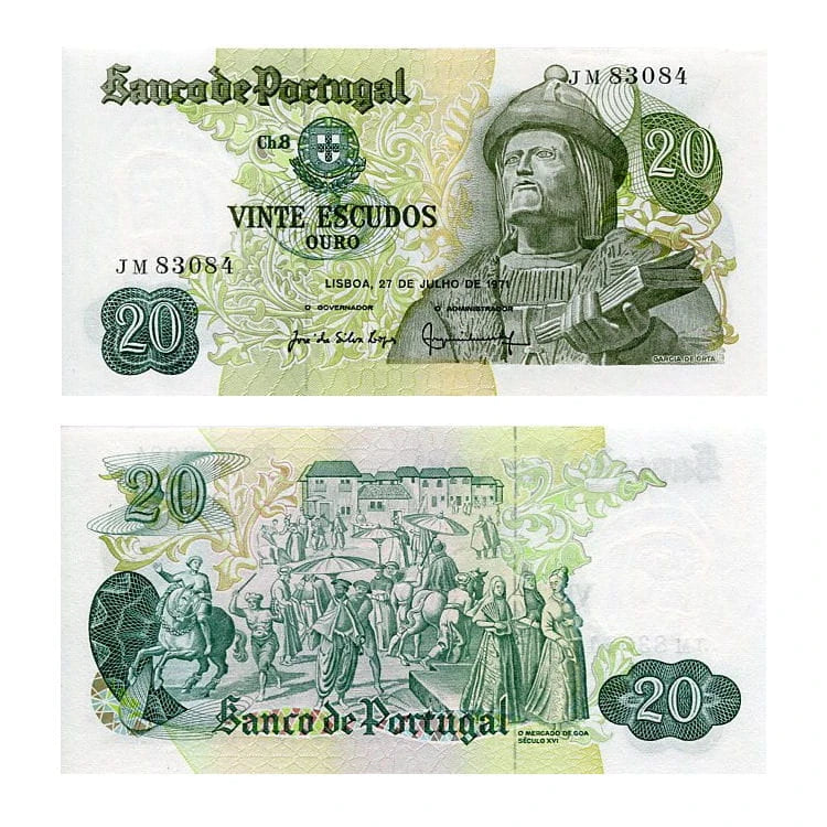 Portugalia 20 Escudos 1971 r. UNC