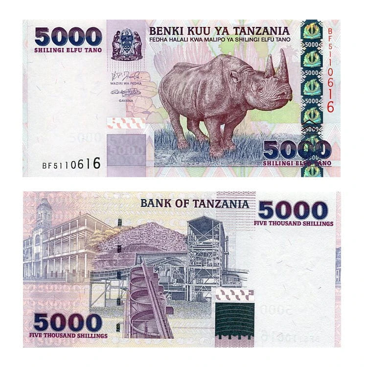 Tanzania 5000 Shillings 2003 r. UNC