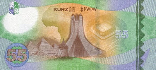 Banknot testowy PWPW Africa 55