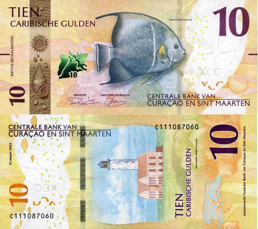 Curacao i Sint Maarten 10 Gulden 2025 r. UNC