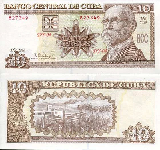 Kuba 10 Peso 2020 r. UNC