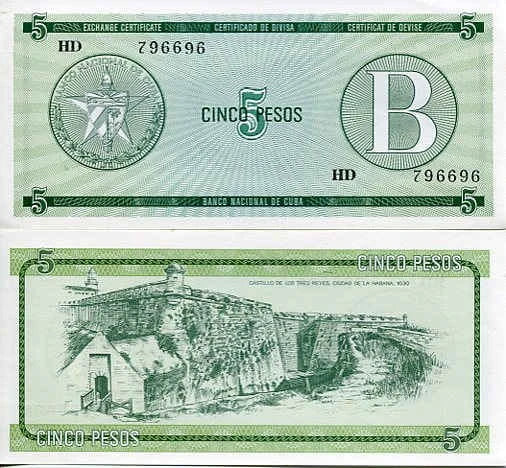 Kuba 5 Peso 1985 r. UNC