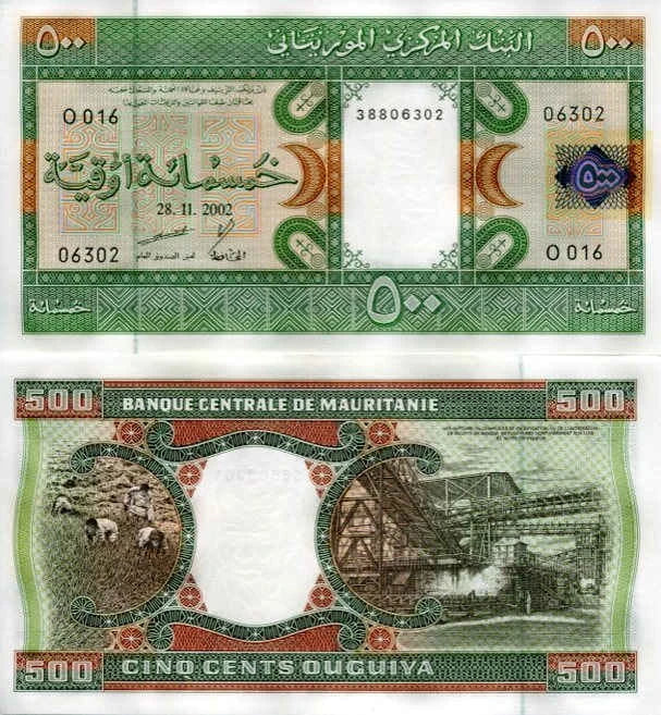 Mauretania 500 Ouguiya 2002 r. UNC