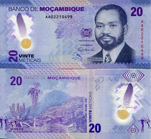 Mozambik 20 Meticais 2024 r. Polimer UNC