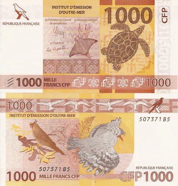 Polinezja Francuska 1000 Francs 2014 r. UNC