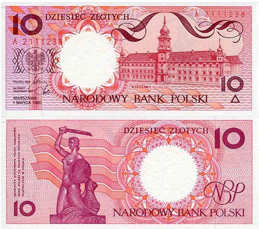 Polska 10 Złotych 1990 r. Warszawa