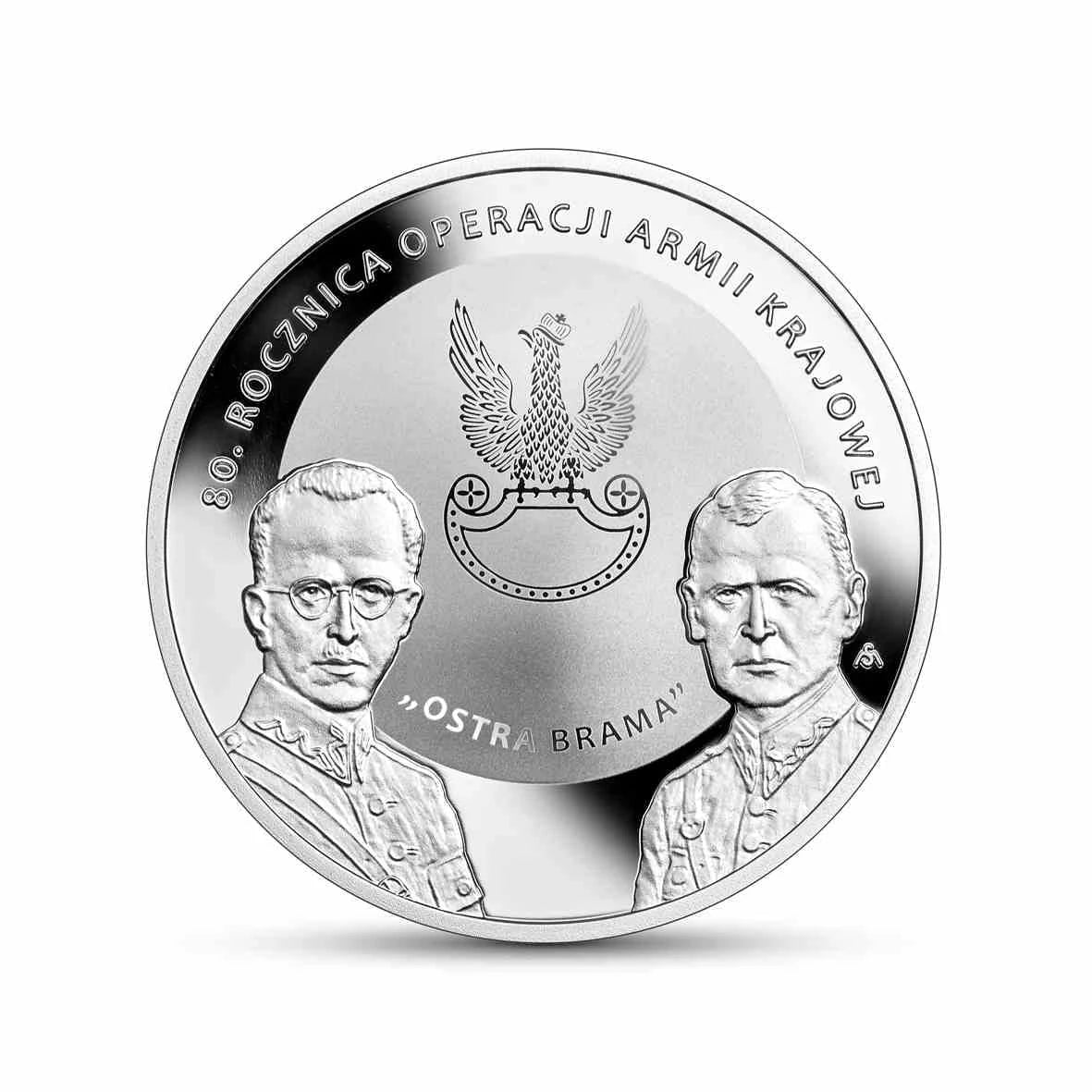 Polska 10 zł Ag 80. rocznica operacji Armii Krajowej „Ostra Brama” 2024 r.