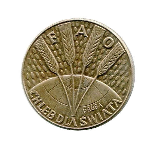 Polska 10 złotych FAO Chleb 1971 r. Próba