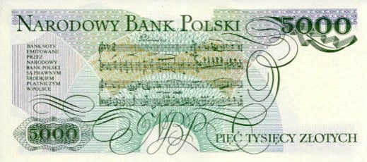 Polska 5 000 Złotych 1988 r.