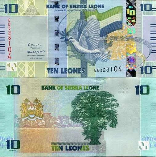 Sierra Leone 10 Leones 2022 r. UNC