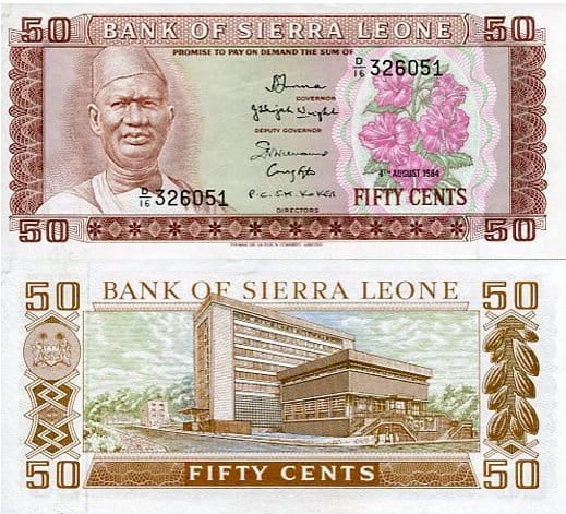Sierra Leone 50 Cents 1984 r. UNC