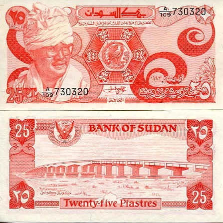 Sudan 25 Piastr 1983 r. UNC