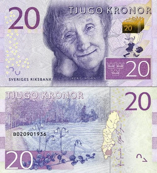 Szwecja 20 Koron 2015 r. UNC