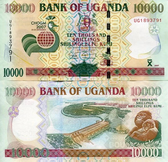 Uganda 10000 Szylingów 2007 r. UNC