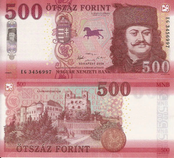 Węgry 500 Forint 2022 r. UNC